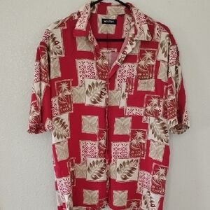 Puritan Red and Cream Casual Button Down Shirt